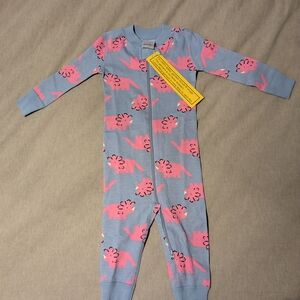 Hanna Andersson Blue and Pink Dinosaur 2-Way Sleeper NEW with Tags, Size 12-18m